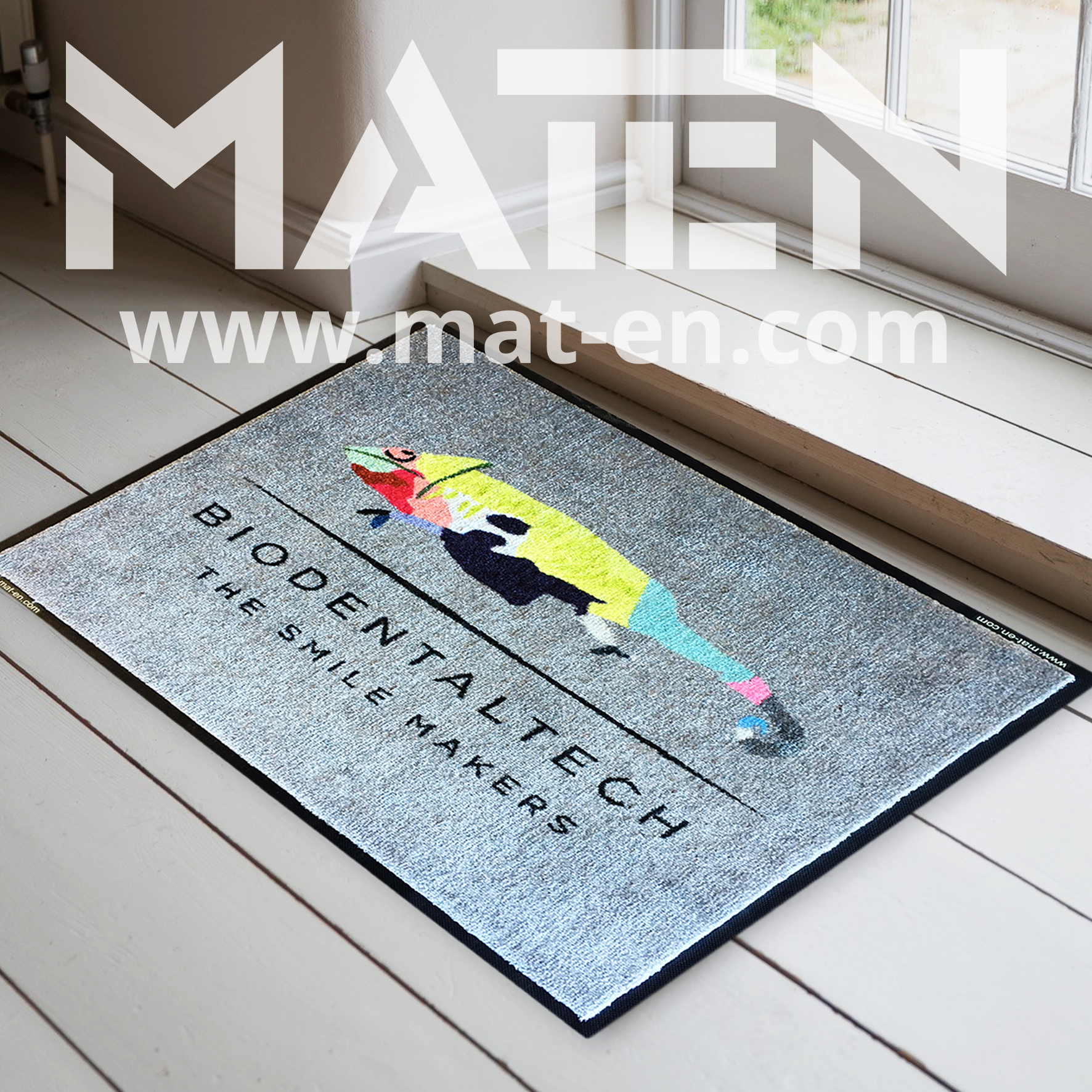 Zerbini e tappeti personalizzati con logo Roma - MAT.EN s.r.l. Produzione e  vendita zerbini